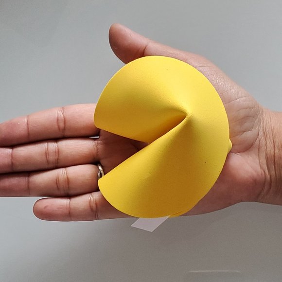 Foam Fortune Cookies Set of 8 Yellow - Picture 3 of 5